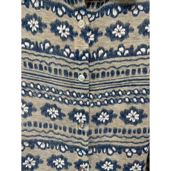 Alfred Dunner Women's Semi Sheer Floral Print Design Button Up Blouse Size 12 - Picture 2 of 4